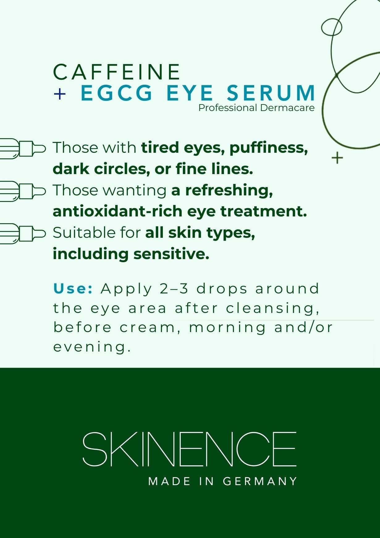 Caffeine + EGCG Eye Serum - Skinence – Professional Dermacare